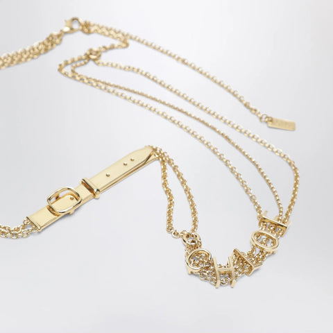 Chloé Gold-tone belt with logo lettering