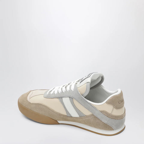 Chloé Kick sneakers in leather and suede in dove grey