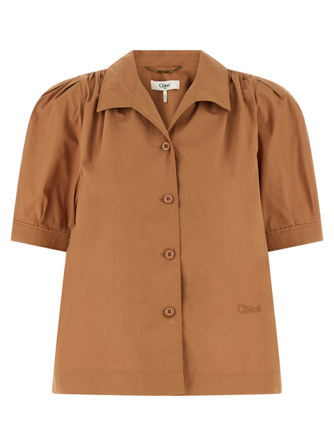 Chloé Logo Embroidery Shirt