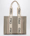 Chloé Medium Woody tote bag in beige canvas