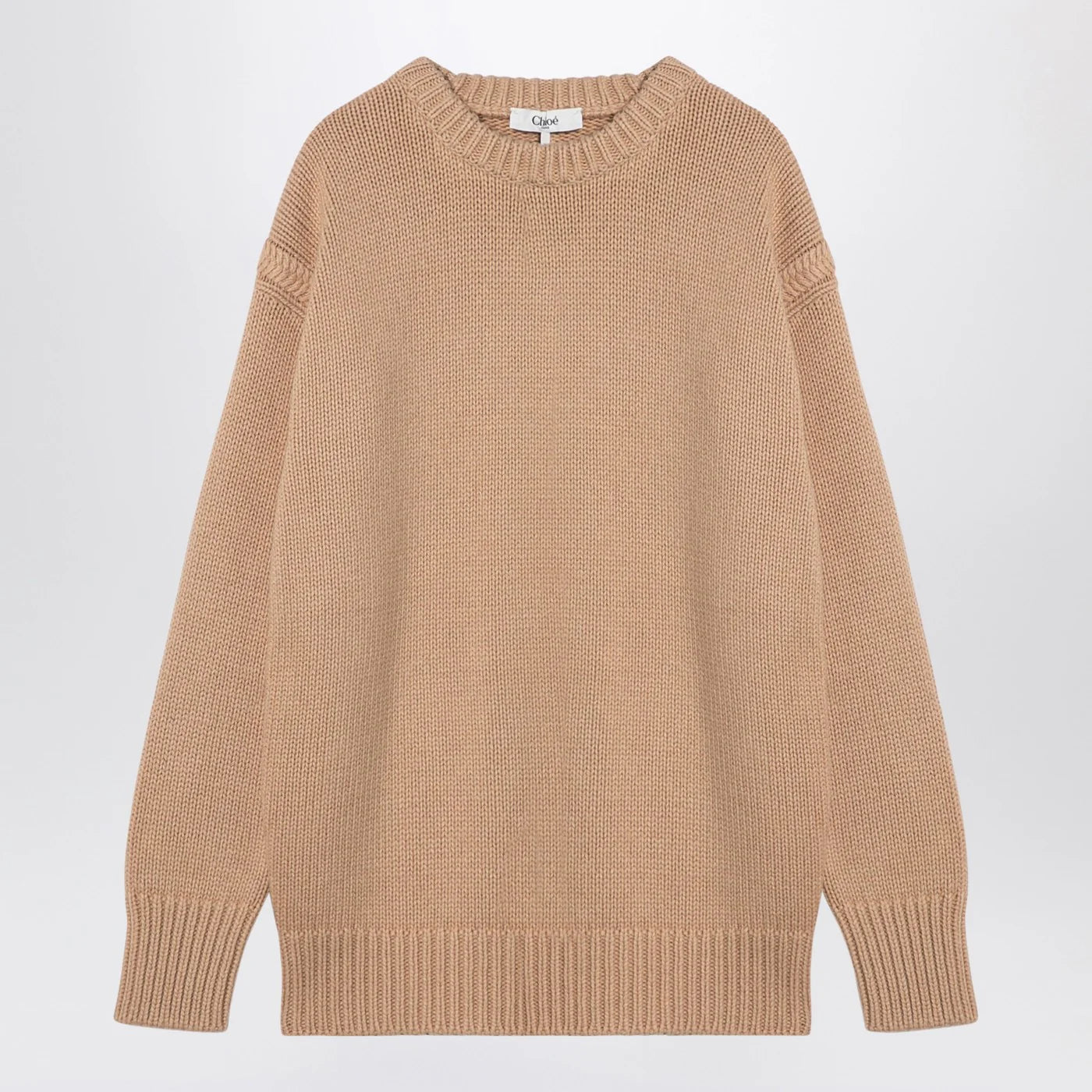 Chloé Nude cashmere and cotton oversize jumper