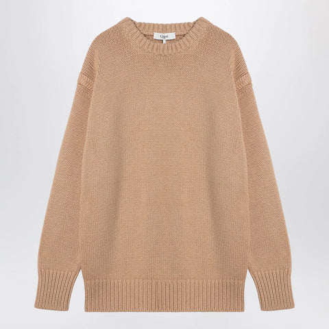Chloé Nude cashmere and cotton oversize jumper
