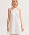 Chloe Poplin Halter Mini Dress - White