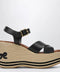 Chloé Sand wedge sandals in calfskin leather in black