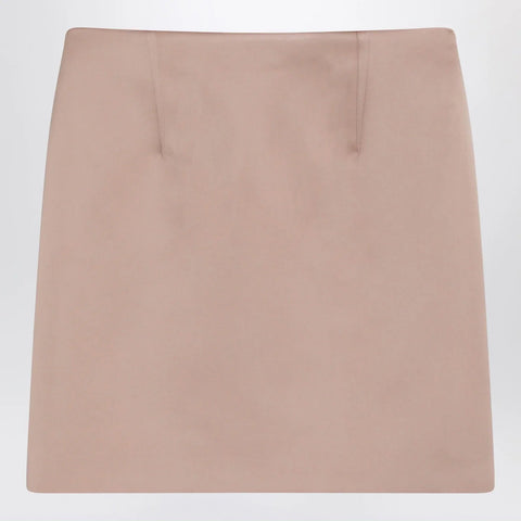 Chloé Short pink satin pencil skirt
