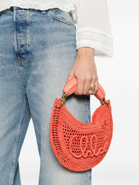 Chloé Summer Banana rafia mini hobo bag