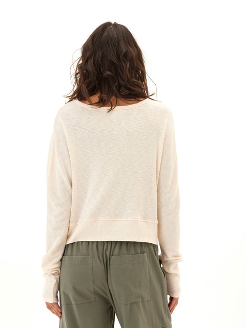 Chloe Textured Jersey Twist Dolman Top