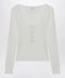 Chloé White Henley cotton jersey top