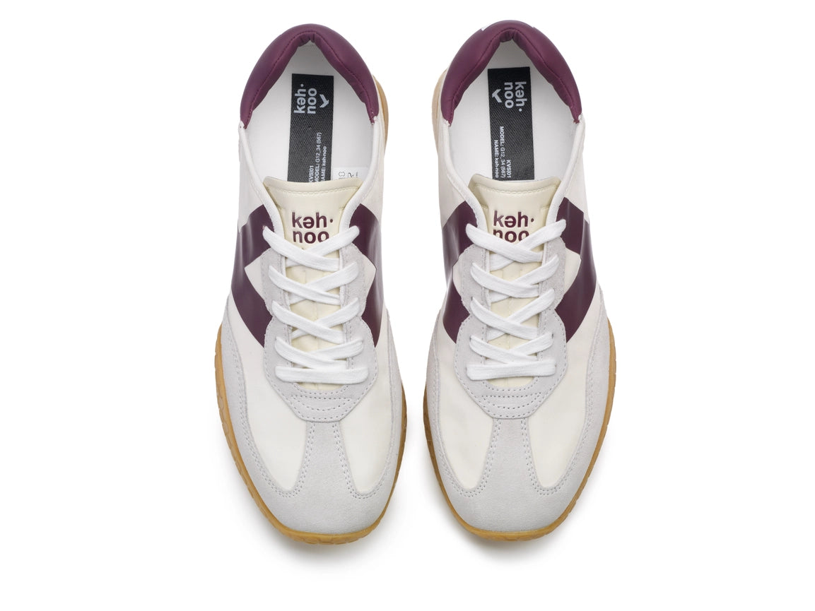 Choco - Vintage Sneakers WHITE/BORDEAUX-Sneakers-KEH-NOO-40-GREEN/ORANGE-Urbanheer