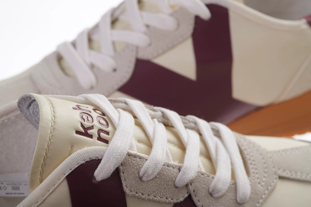 Choco - Vintage Sneakers WHITE/BORDEAUX-Sneakers-KEH-NOO-40-GREEN/ORANGE-Urbanheer