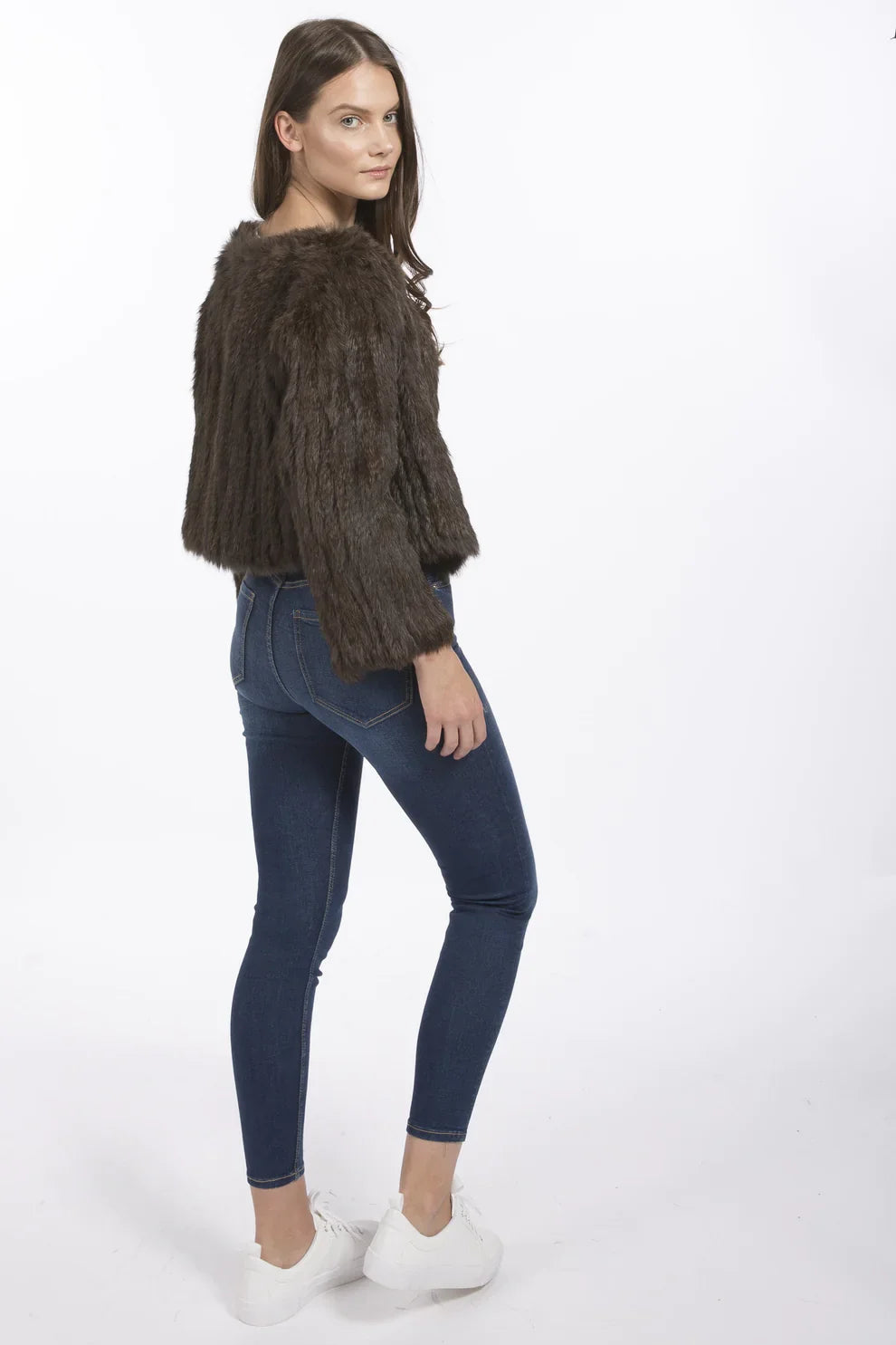 Chocolate Coney Fur Jacket-Fur Jackets-Buy Me Fur Ltd-One Size-Chocolate-Genuine Coney Fur-Urbanheer