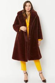 Chocolate Faux Fur Coat-Faux Fur Coats-Buy Me Fur Ltd-One Size-Chocolate-Faux Fur-Urbanheer