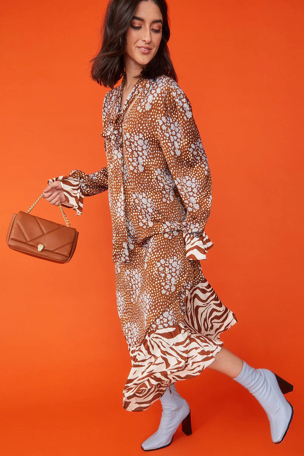 Chocolate Vegan Leather Quilted Bag-Bags-Buy Me Fur Ltd-One Size-Chocolate-Faux Leather-Urbanheer