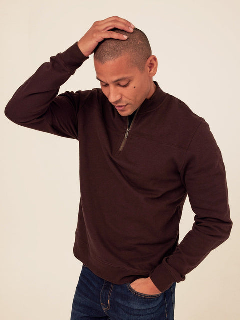 Christian Comfort Slub Terry Half Zip Pullover