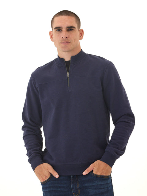 Christian Comfort Slub Terry Half Zip Pullover
