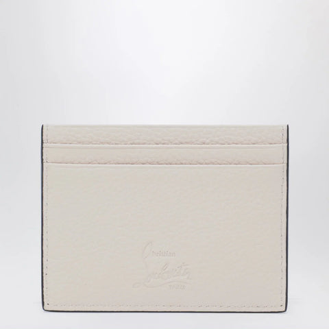 Christian Louboutin Kios card holder in grained calfskin and spikes