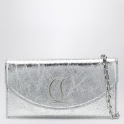 Christian Louboutin Loubi54 silver laminated leather clutch bag-Clutches-Christian Louboutin-UNI-Urbanheer