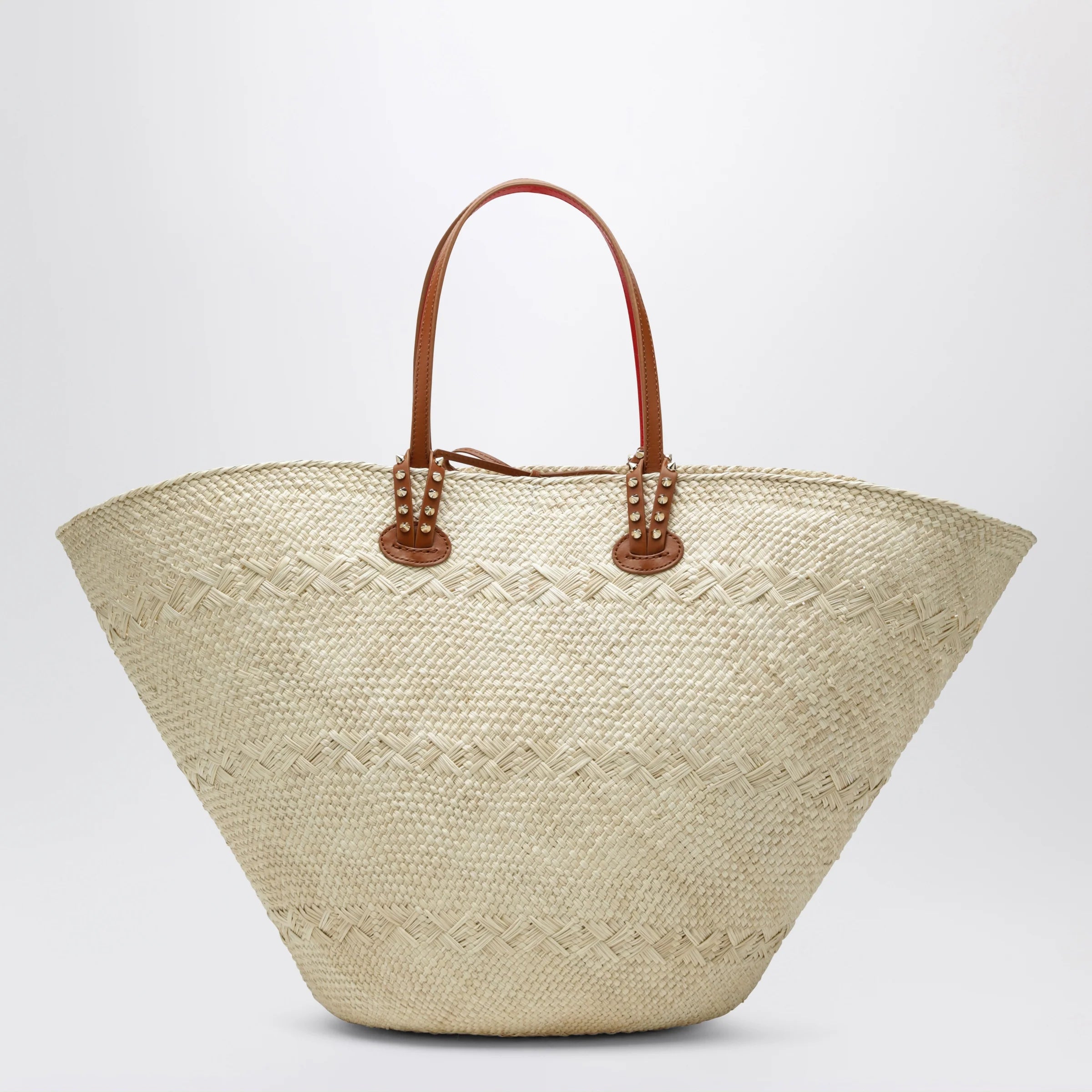 Christian Louboutin Raffia and calf leather Tote bag Cabata large