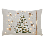 Christmas Tree Throw Pillow with Led Lights White-Pillow-Saro Lifestyle-20 x 13 x 2.5 in (50.8 x 33 x 6.4 cm)-White-Cover Only-Urbanheer