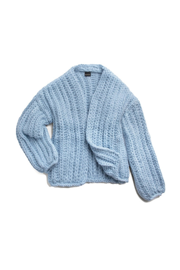 Chunky Oversized Knit Cardigan-Cardigan-SAACHI-Blue-Urbanheer