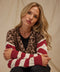 Cicely Print Stripe Mix Sweater Knit Cardigan
