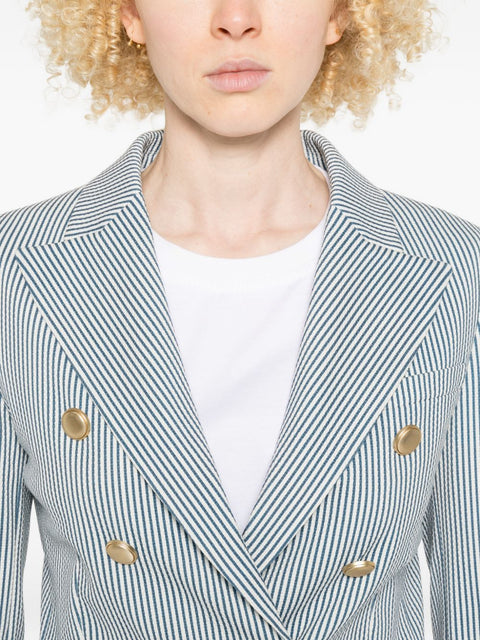 Circolo 1901 Striped double-breasted jacket