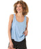 Clarice 2.0 Stretch Chambray Button Tank