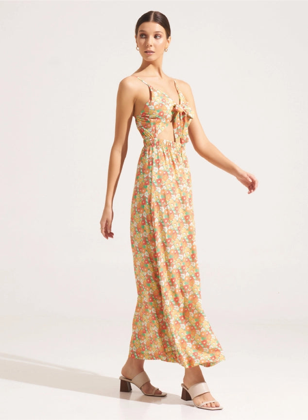 Clarissa Maxi Dress Hibiscus Fern-Dress-Morrato Bali-XS-Urbanheer