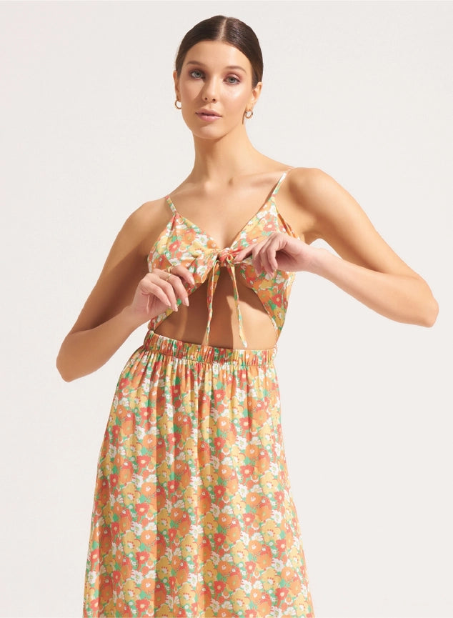 Clarissa Maxi Dress Hibiscus Fern-Dress-Morrato Bali-XS-Urbanheer