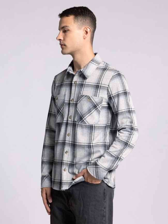 Clark Shirt - Long Sleeve Button Up BLACK GREY PLAID-Shirts-Thread & Supply (Mens)-M-Urbanheer