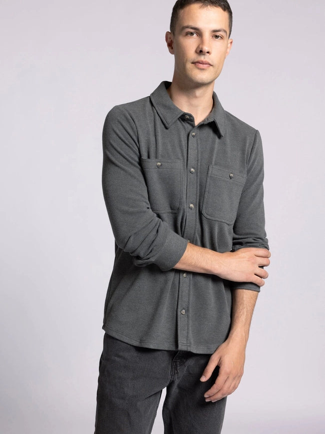 Clark Shirt - Long Sleeve Button Up BLACK OLIVE-Shirts-Thread & Supply (Mens)-M-Urbanheer
