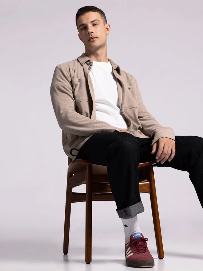 Clark Shirt - Long Sleeve Button Up CLOVE HEATHER-Shirts-Thread & Supply (Mens)-M-Urbanheer