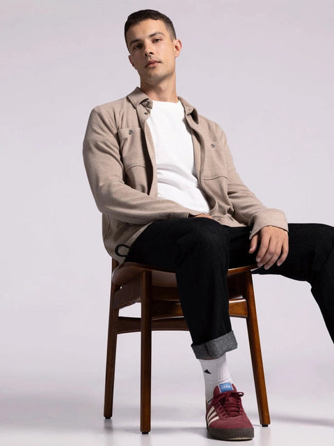 Clark Shirt - Long Sleeve Button Up CLOVE HEATHER-Shirts-Thread & Supply (Mens)-M-Urbanheer