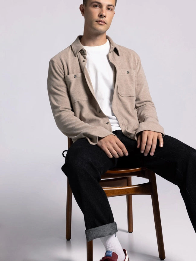 Clark Shirt - Long Sleeve Button Up CLOVE HEATHER-Shirts-Thread & Supply (Mens)-M-Urbanheer