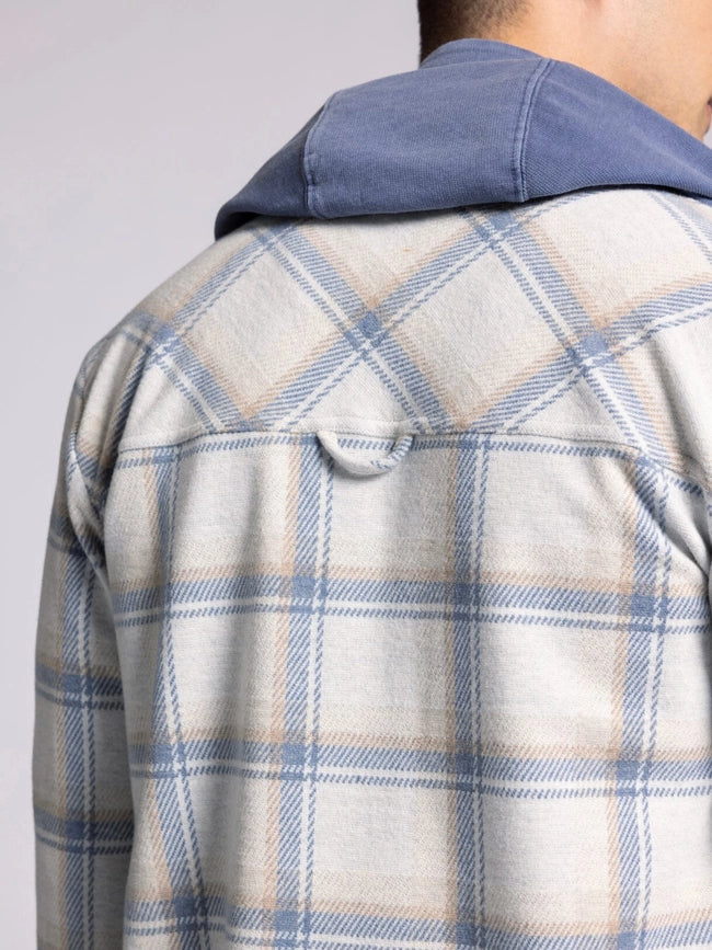 Clark Shirt - Long Sleeve Button Up CREAM BLUE PLAID-Shirts-Thread & Supply (Mens)-M-Urbanheer