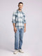 Clark Shirt - Long Sleeve Button Up CREAM TEAL PLAID-Shirts-Thread & Supply (Mens)-M-Urbanheer