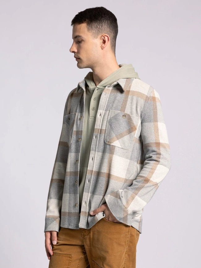Clark Shirt - Long Sleeve Button Up GREY BROWN PLAID-Shirts-Thread & Supply (Mens)-M-Urbanheer