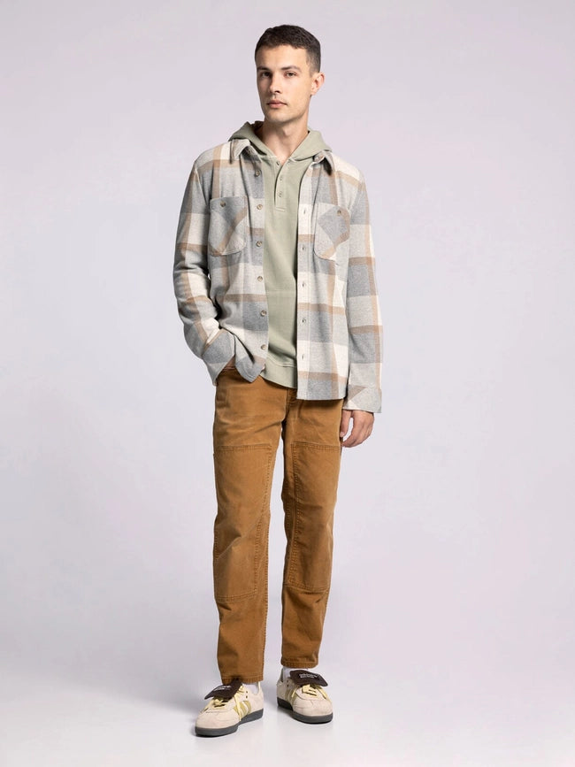 Clark Shirt - Long Sleeve Button Up GREY BROWN PLAID-Shirts-Thread & Supply (Mens)-M-Urbanheer