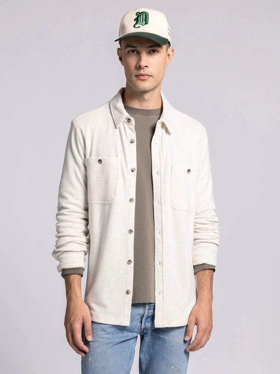 Clark Shirt - Long Sleeve Button Up  HEATHER OATMEAL