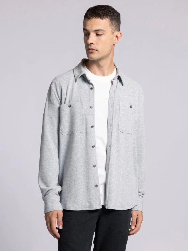 Clark Shirt - Long Sleeve Button Up MED GREY HEATHER-Shirts-Thread & Supply (Mens)-M-Urbanheer