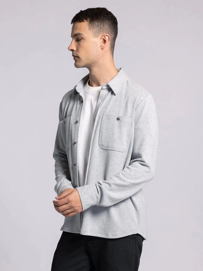 Clark Shirt - Long Sleeve Button Up MED GREY HEATHER-Shirts-Thread & Supply (Mens)-M-Urbanheer