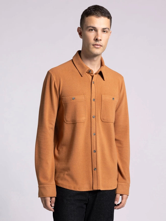 Clark Shirt - Long Sleeve Button Up PECAN HEATHER-Shirts-Thread & Supply (Mens)-M-Urbanheer