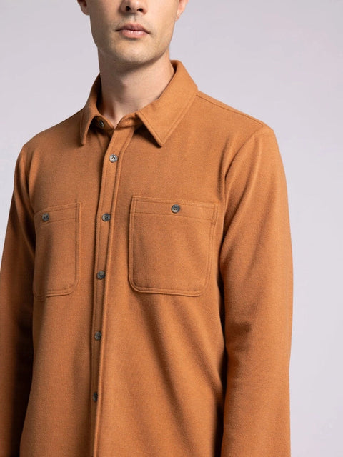 Clark Shirt - Long Sleeve Button Up PECAN HEATHER-Shirts-Thread & Supply (Mens)-M-Urbanheer