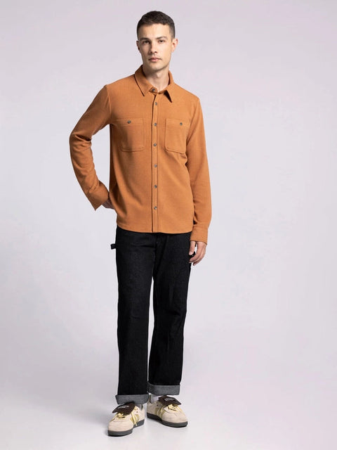 Clark Shirt - Long Sleeve Button Up PECAN HEATHER-Shirts-Thread & Supply (Mens)-M-Urbanheer