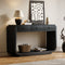 Classic Black Console Table with 3 Drawers &amp; Storage Shelf
