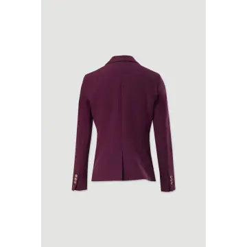 Classic Blazer with Metallic Buttons