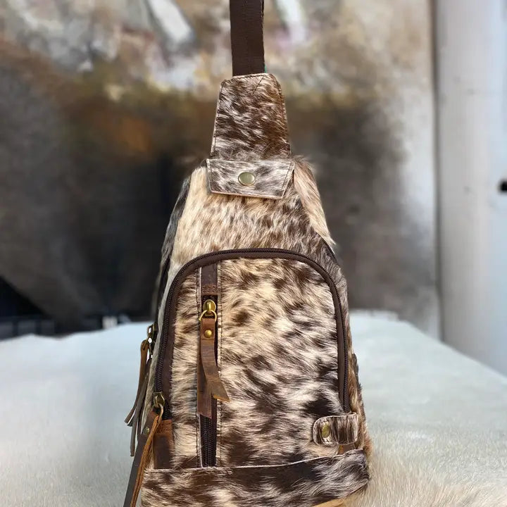 Classic Cowhide Fanny Sling Bag-Bag-Western Linens-12x7.5x3-Urbanheer