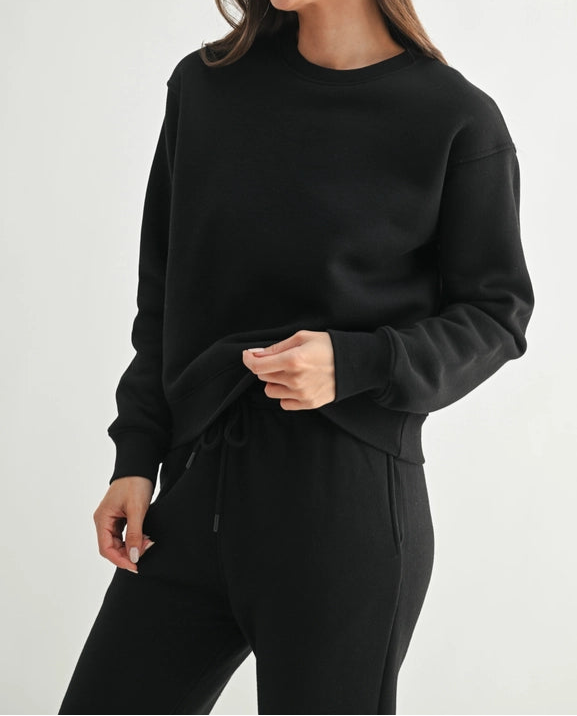 Classic Fit Fleece Sweatshirt BLACK-Sweatshirt-Mono B-S-PURPLE ORCHID-Urbanheer