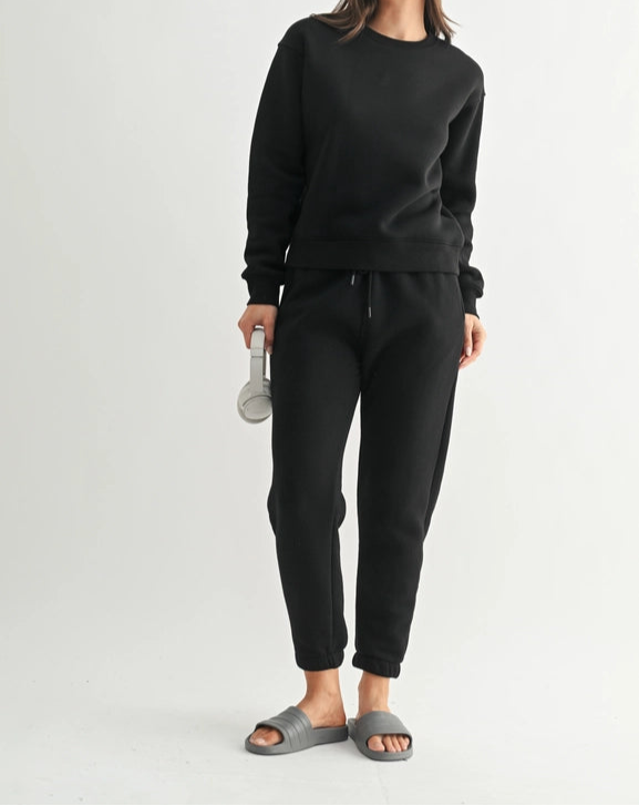 Classic Fit Fleece Sweatshirt BLACK-Sweatshirt-Mono B-S-PURPLE ORCHID-Urbanheer