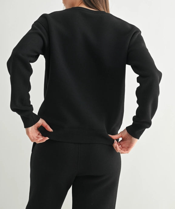 Classic Fit Fleece Sweatshirt BLACK-Sweatshirt-Mono B-S-PURPLE ORCHID-Urbanheer